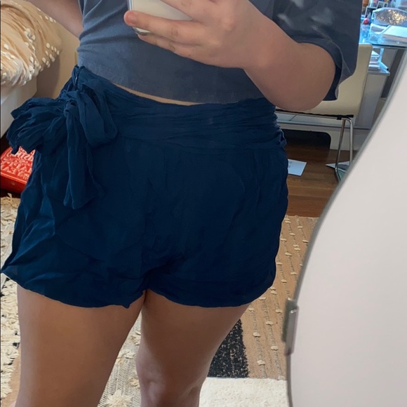 Free People Pants - Closet Closing - Free People Teal Tie Side Shorts